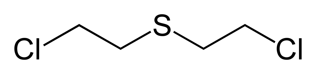 Sulfur mustard skeletal structure: bis(2-chloroethyl) sulfide